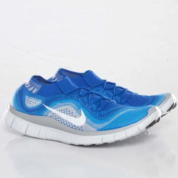 New in Box Nike Flyknit + Game Royal Wolf Grey Mens 9.5 US 43 EUR RARE Deadstock - Picture 1 of 7